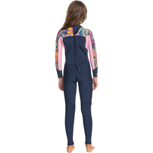 2024 Roxy Girls Swell Series 3/2mm GBS Back Zip Wetsuit ERGW103055 - Mood Indigotrue Paradise